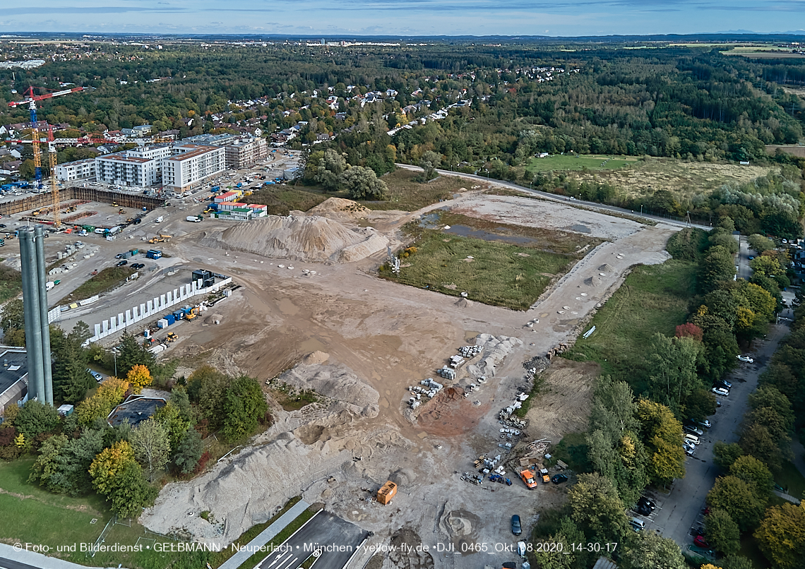 08.10.2020 - Baustelle Alexisquartier und Umgebung in Neuperlach
